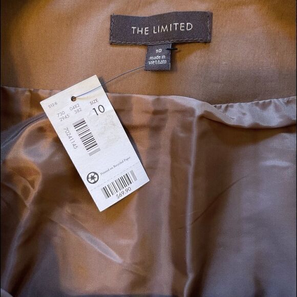 3/$25 THE LIMITED Camel Brown Pleaded Skirt.Size 10 - Picture 5 of 7